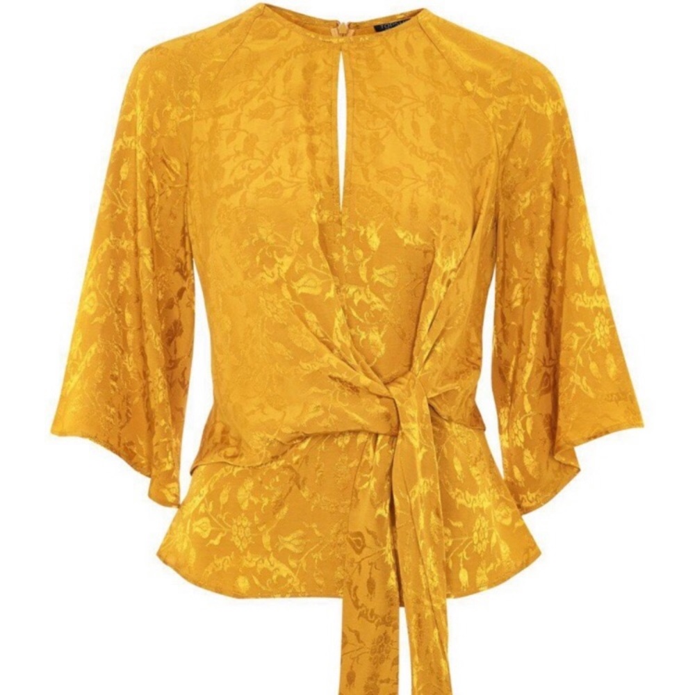 TopShop Tie Front Blouse